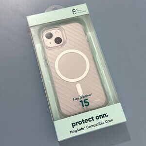 Onn iPhone 15 Clear Gel Magsafe Case, NIB